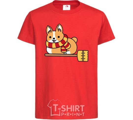 Kids T-shirt Corgi potter gryffindor red фото