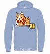 Men`s hoodie Corgi potter gryffindor sky-blue фото