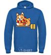 Мужская толстовка (худи) Corgi potter gryffindor Сине-зеленый фото