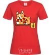 Women's T-shirt Corgi potter gryffindor red фото