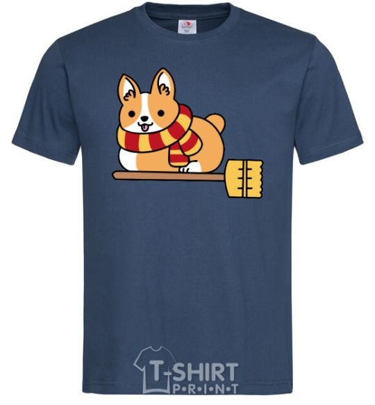 Men's T-Shirt Corgi potter gryffindor navy-blue фото