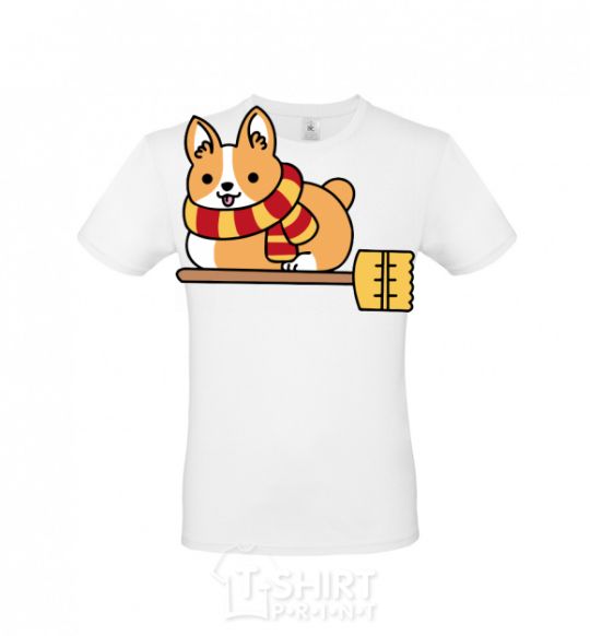 Men's T-Shirt Corgi potter gryffindor White фото