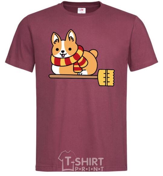 Мужская футболка Corgi potter gryffindor Бордовый фото