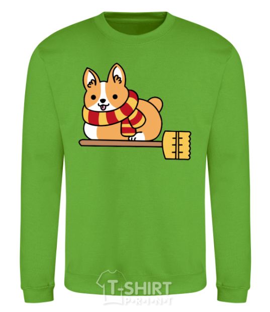 Свитшот Corgi potter gryffindor Лаймовый фото