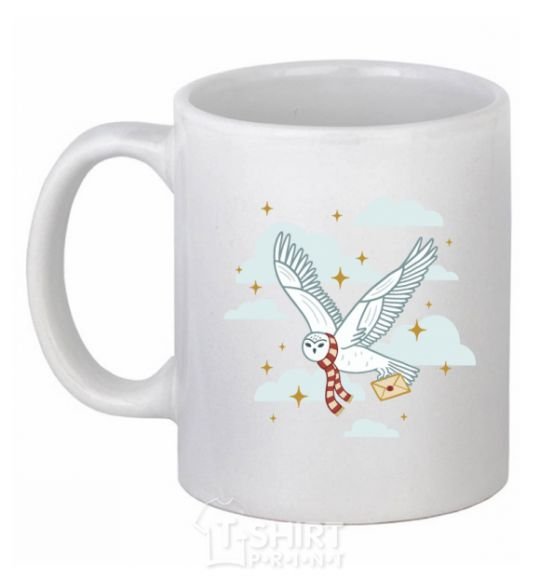 Ceramic mug Harry Potter Owl White фото