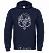 Men`s hoodie Hogwarts owl navy-blue фото