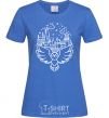 Женская футболка Hogwarts owl Ярко-синий фото