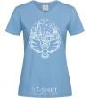 Женская футболка Hogwarts owl Голубой фото
