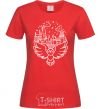 Женская футболка Hogwarts owl Красный фото