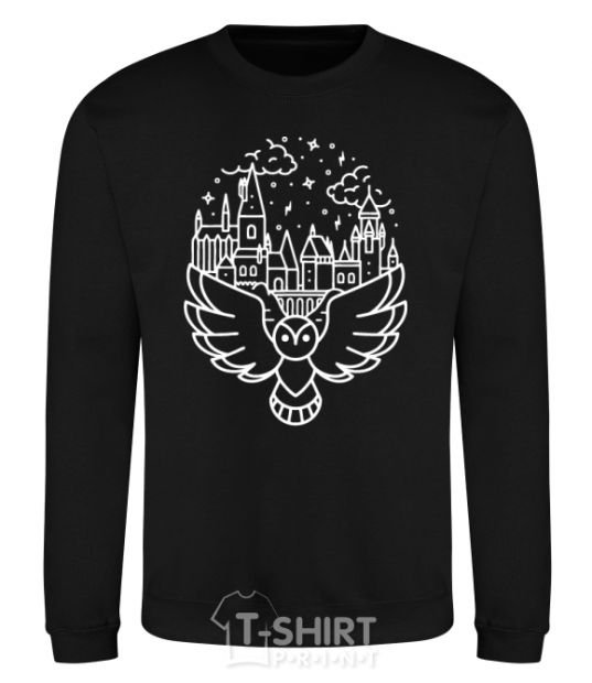 Sweatshirt Hogwarts owl black фото