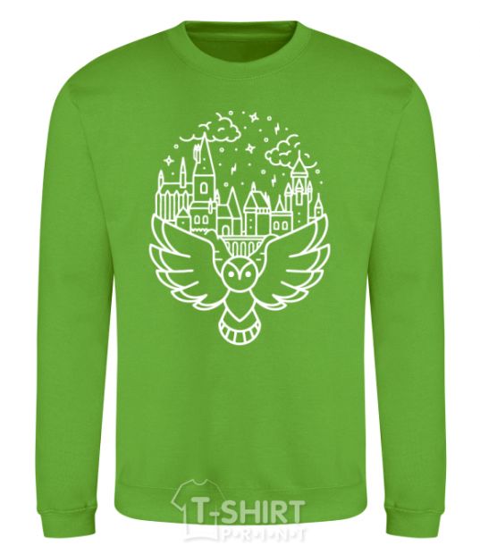 Sweatshirt Hogwarts owl orchid-green фото