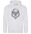 Men`s hoodie Hogwarts owl sport-grey фото