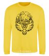 Sweatshirt Hogwarts owl yellow фото