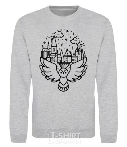 Sweatshirt Hogwarts owl sport-grey фото