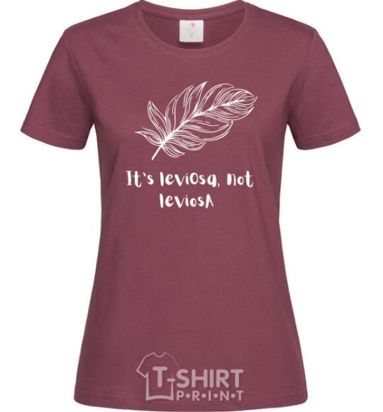 Women's T-shirt It's leviosa burgundy фото