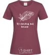 Women's T-shirt It's leviosa burgundy фото