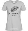 Women's T-shirt It's leviosa grey фото