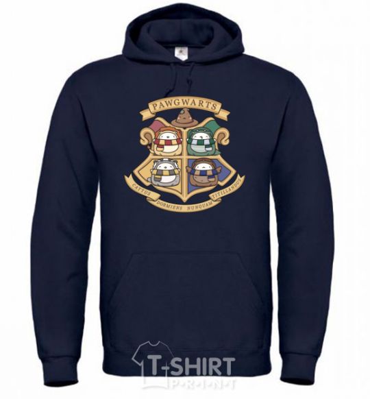 Men`s hoodie Pawgwarts Harry Potter navy-blue фото