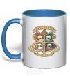 Mug with a colored handle Pawgwarts Harry Potter royal-blue фото
