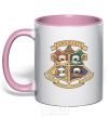 Mug with a colored handle Pawgwarts Harry Potter light-pink фото