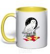 Mug with a colored handle A Harry Potter boucle yellow фото
