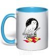 Mug with a colored handle A Harry Potter boucle sky-blue фото