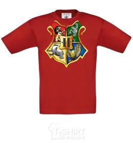 Kids T-shirt Hogwarts crest red фото