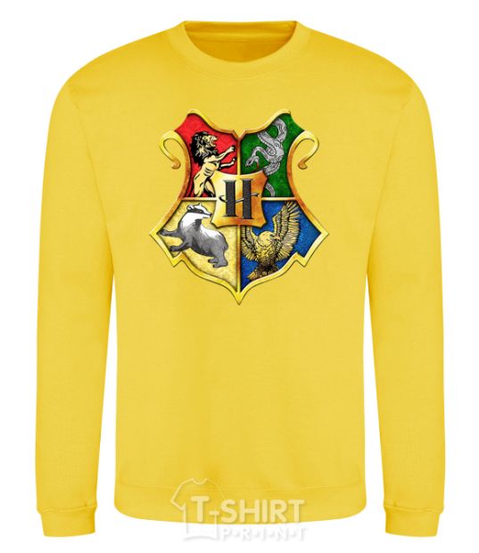 Sweatshirt Hogwarts crest yellow фото
