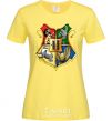 Women's T-shirt Hogwarts crest cornsilk фото