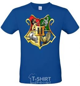 Men's T-Shirt Hogwarts crest royal-blue фото