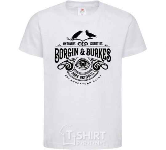 Детская футболка Borgin and burkes Гарри Поттер Белый фото