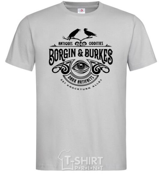 Men's T-Shirt Borgin and burkes Harry Potter grey фото