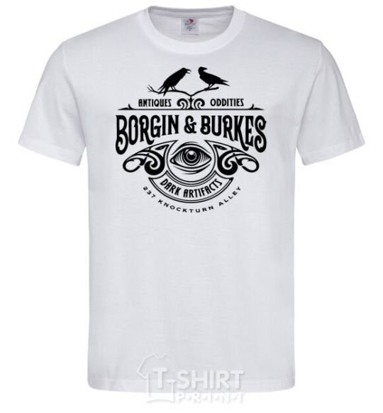 Men's T-Shirt Borgin and burkes Harry Potter White фото