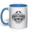 Mug with a colored handle Borgin and burkes Harry Potter royal-blue фото
