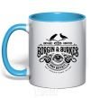 Mug with a colored handle Borgin and burkes Harry Potter sky-blue фото
