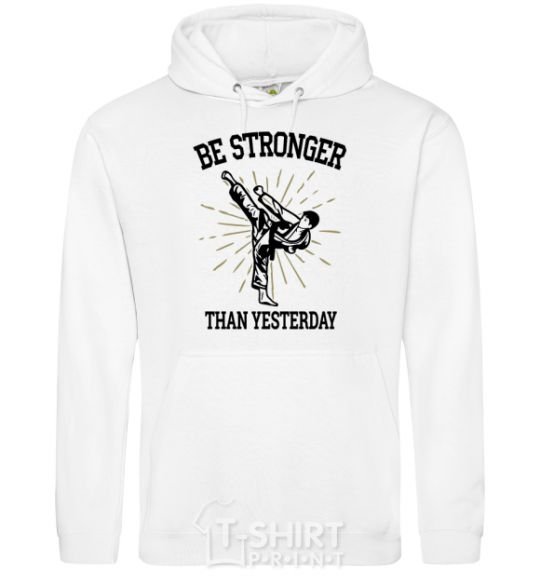 Men`s hoodie Strongest White фото