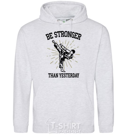 Men`s hoodie Strongest sport-grey фото