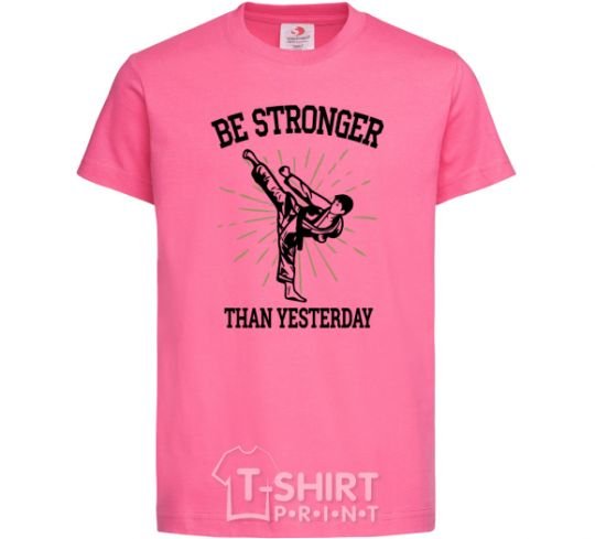 Детская футболка Strongest Ярко-розовый фото