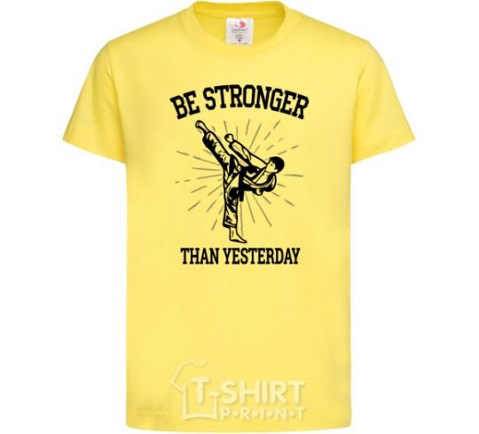Kids T-shirt Strongest cornsilk фото