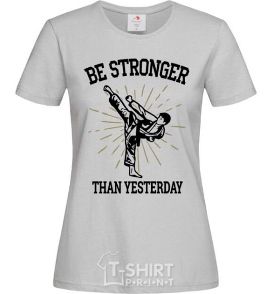 Women's T-shirt Strongest grey фото