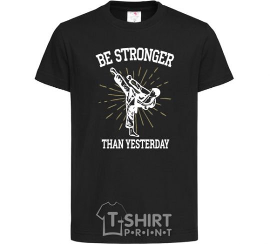 Kids T-shirt Strongest black фото