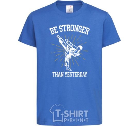 Kids T-shirt Strongest royal-blue фото