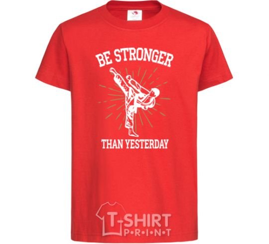 Kids T-shirt Strongest red фото