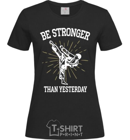 Women's T-shirt Strongest black фото