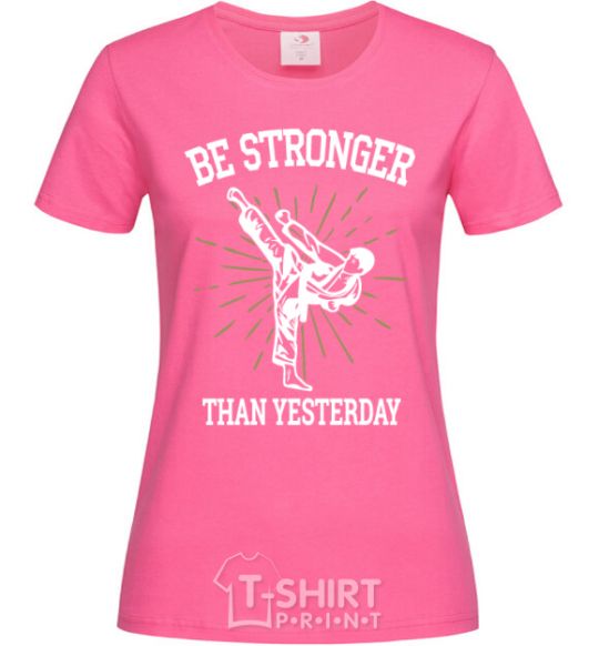 Женская футболка Strongest Ярко-розовый фото