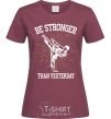 Women's T-shirt Strongest burgundy фото