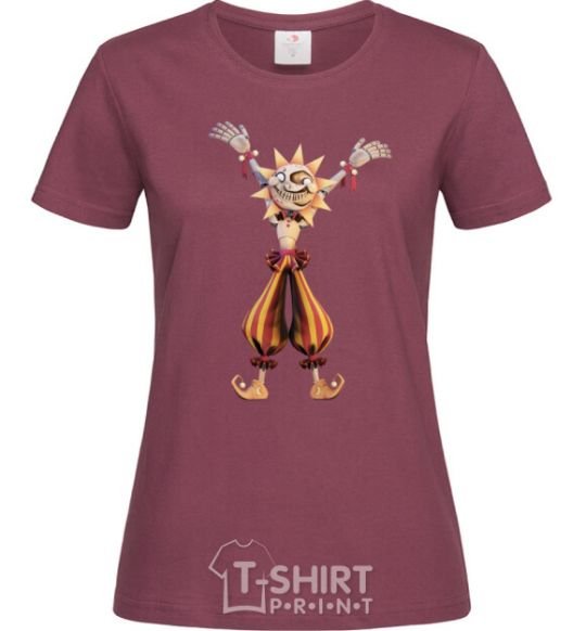 Women's T-shirt Five Nights at Freddys Sun burgundy фото