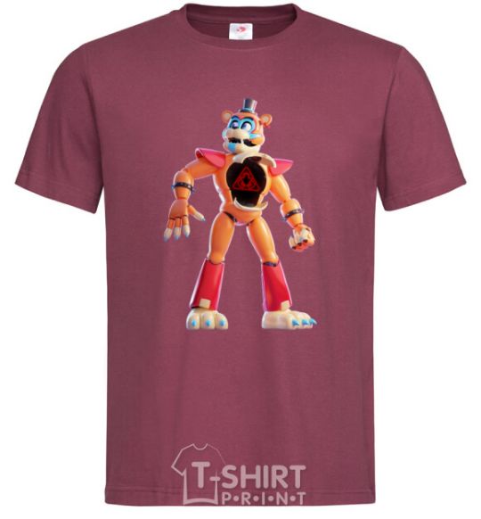 Men's T-Shirt FNAF Funko burgundy фото