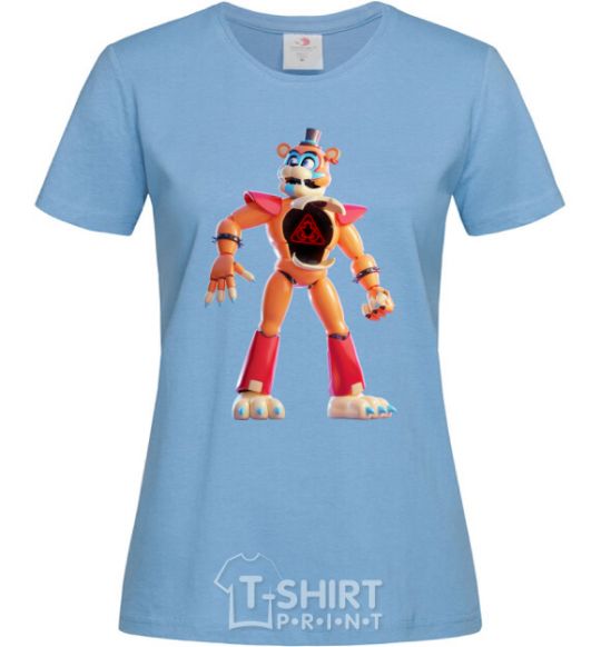 Women's T-shirt FNAF Funko sky-blue фото