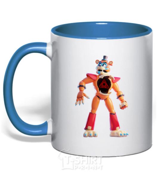 Mug with a colored handle FNAF Funko royal-blue фото